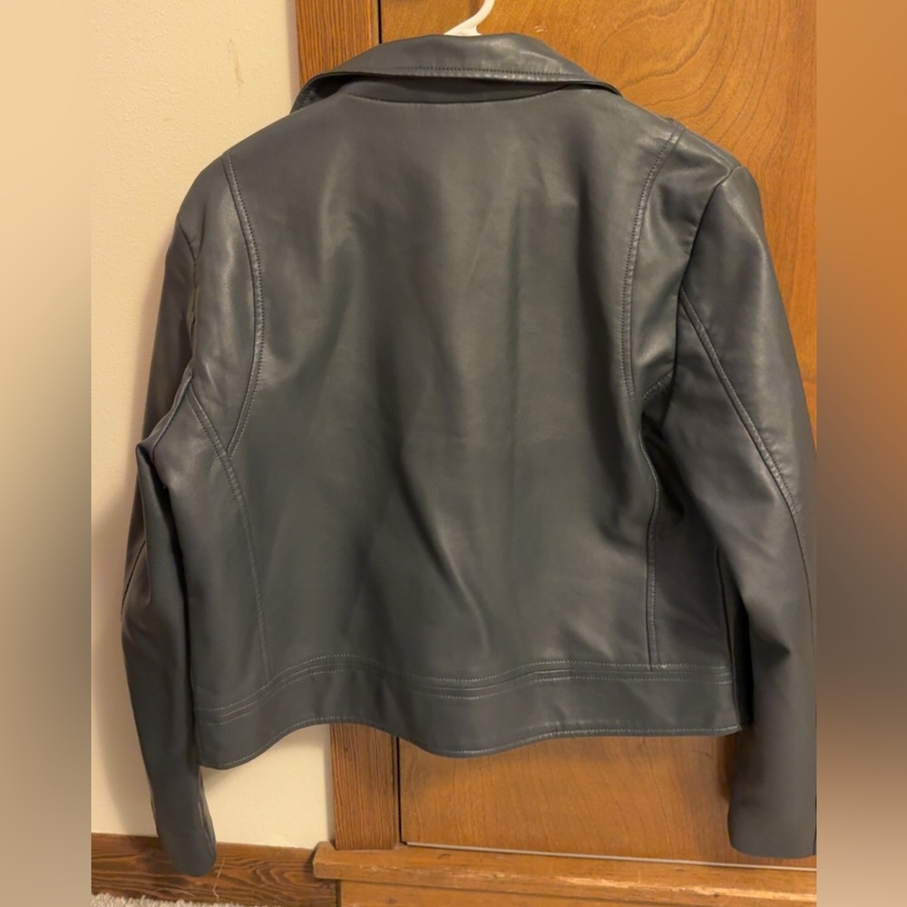 Double Zero Dark Gray Leather Jacket - Picture 5 of 5